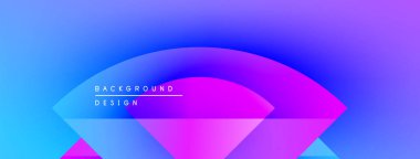 Soyut eğim arkaplanı. Mavi, mor, pembe renkler düzgün bir şekilde harmanlanır. Metin elementli minimalist tasarım. Modern estetik.
