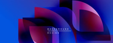 Soyut akışkan şekiller harmanlanarak canlı mavi ve mor renkler yaratır. Modern tasarım metin arkaplanı, tasarım içerir. Yumuşak geçişler kompozisyona hakim..