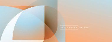 Soyut geometrik şekiller çakışıyor. Yumuşak pastel renkler modern tasarım yaratır. Minimalist kompozisyon, pürüzsüz gradyanlar mevcut.