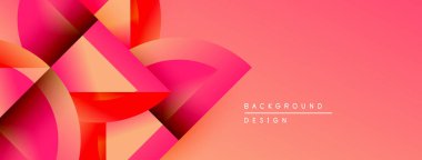 Soyut çiçek tasarımı. Renkli tonlar, pembeler, portakallar kompozisyona hakim. Modern estetik, temiz çizgiler dinamik görsel sunar.