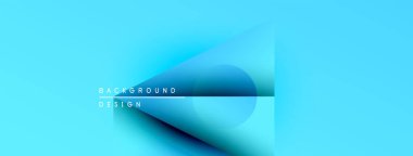 Soyut mavi tasarım. Üst üste binen şekiller dinamik görsel efekt yaratır. Sunumlar ve web siteleri için modern arkaplan uygun.