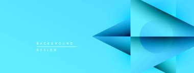 Soyut mavi tasarım geometrik şekiller, gradyanlar, modern estetik özellikler içerir. Özgeçmiş ve sunumlar için uygun minimalist kompozisyon.