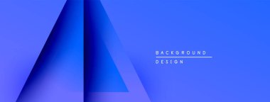 Soyut mavi eğimli şekiller modern arkaplan oluşturur. Metin elementli minimalist tasarım. Basit, temiz estetik..