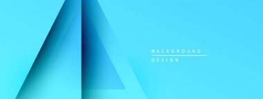 Soyut mavi geometrik şekiller katmanlı tasarım yaratır. Dereceli gölgeler derinlik sunar, modern estetik. En küçük metin kompozisyonu.