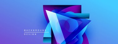Soyut mavi mor tasarım. Geometrik şekiller, dinamik görsel efekt oluşturur. Sunumlar ve grafikler için modern arkaplan.