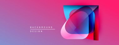 Soyut enerjik tasarım. Üst üste binen şekiller dinamik görsel efekt yaratır. Renkler pürüzsüz, modern estetik.