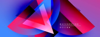 Soyut, canlı şekiller örtüşüyor, dinamik, renkli bir arkaplan oluşturuyor. Gradyan renkler harmanlanarak modern tasarım ögesini oluşturur.