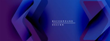 Soyut arkaplan özellikleri katmanlı mavi mor şekiller. Modern tasarım metin arkaplan tasarımını içerir. Renkler derinlik yaratır, görsel ilgi.