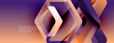 Soyut geometrik desen. Renkler karışıyor, modern tasarım yaratıyor. Üst üste binen şekiller derinlik ve doku olduğunu gösteriyor. Mevcut en küçük metin.