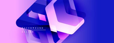 Soyut geometrik şekiller, canlı pembemsi gradyan. Modern tasarım elementleri dinamik görsel etki yaratır. Minimalist stil.