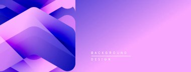 Soyut mor tasarım. Üst üste binen şekiller dinamik değişim etkisi yaratır. Sunumlar ve web siteleri için modern arkaplan uygun.