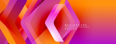 Soyut gradyan katmanlar dinamik görsel efekt yaratır. Turuncu, pembe, mor renkler kusursuz bir şekilde harmanlanır. Arka planlar için modern tasarım ögesi.