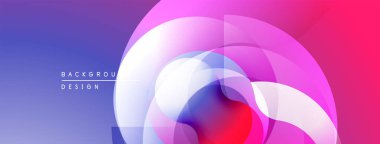 Soyut renkli katmanlar dinamik görsel efekt yaratır. Gradyan geçişler, pürüzsüz şekiller, mevcut modern tasarım elementleri.