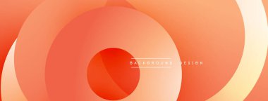 Soyut tasarım, üst üste binen daireler, sıcak turuncu renkler, eğim etkisi. Özgeçmiş ve sunumlar için uygun minimalist biçim.