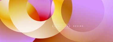 Soyut renkli şekiller dinamik gradyan arkaplan oluşturur. Yumuşak renkler harmanlanır, modern tasarım ögesini oluşturur.