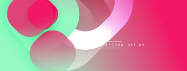 Soyut arkaplan özellikleri üst üste biniyor. Renkler arasında pembe, yeşil, beyaz gradyanlar var. Dijital projeler için modern tasarım ögesi.