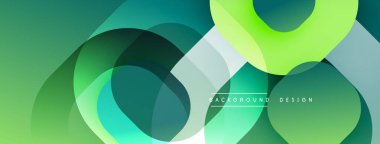 Soyut geometrik şekiller örtüşüyor, canlı yeşil gradyanlar yaratıyor. Modern tasarım dinamik, taze ve temiz hissettiriyor. Arkaplan yenilik ve teknoloji öneriyor.