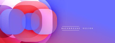 Soyut çakışan çemberler canlı bir değişim etkisi yaratır. Sancaklar, sunumlar ve arkaplanlar için modern tasarım uygun.