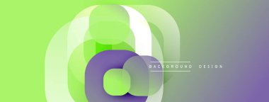 Soyut katmanlar canlı bir eğim yaratır. Dairesel şekiller örtüşür, dinamik bileşim oluşturur. Arka planlar için modern tasarım ögesi.