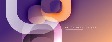 Soyut akış şekilleri, mor turuncu gradyan. Modern tasarım, düz kıvrımlar, katmanlı elementler dinamik görsel efekt yaratır.
