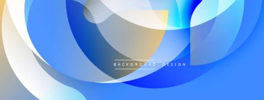 Soyut akışkan şekiller, mavi tonlar baskın. Yumuşak gradyanlar dinamik görsel akış yaratır. Arka planlar için modern tasarım ögesi.