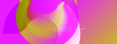 Soyut sıvı şekilleri canlı pembeler, portakallar, sarılar harmanlıyor. Modern tasarım hareketi, enerjiyi, yumuşak eğilimleri çağrıştırıyor. Arkaplan özellikleri metin.