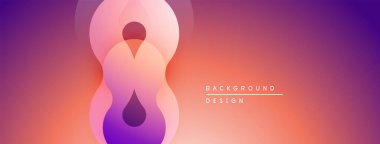 Soyut gradyan şekilleri, sonsuzluk sembolünü andıran şekillerdir. Sıcak renkler harmanlanır, modern arkaplan tasarımı oluşturulur. Düz geçişler, görsel uyum..