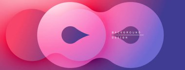 Soyut şekiller canlı pembeleri, morları, mavileri harmanlıyor. Modern tasarım akıcılık, bağlantı ve derinliği çağrıştırıyor. Minimalist estetik rahatlatıcı görsel etki yaratır.