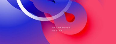 Soyut sıvı şekiller, canlı renklerin karışımı. Dinamik kompozisyon modern arkaplan tasarımı yaratır. Düz eğimler, beyaz çizgi vurgulanıyor..