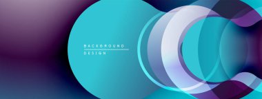 Soyut akışkan şekiller, canlı maviler, morlar modern arka plan yaratır. Yumuşak gradyanlar, katmanlı tasarım dinamik görsel cazibe sunar.