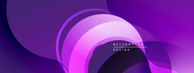 Soyut mor katmanlar akıcı dinamik bileşim yaratır. Modern gradyan tasarımı, pürüzsüz eğriler, zarif görsel efekt.