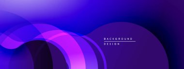 Soyut mor dalgalar dinamik arkaplan yaratır. Düz eğimler, modern tasarım, zarif kıvrımlar. Minimalist estetik, canlı renkler.