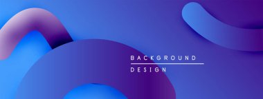Soyut akışkan şekiller, canlı mavi mor gradyanlar. Arka planlar ve sunumlar için modern tasarım öğesi. Minimalist estetik.