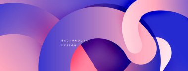Soyut sıvı şekiller, canlı renklerin karışımı. Modern tasarım, pürüzsüz eğimler dinamik kompozisyon yaratır. Projeler için arkaplan ögesi.