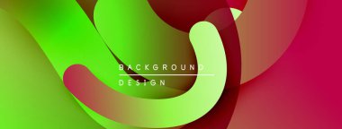 Soyut akışkan şekiller, canlı renkler dinamik arkaplan oluşturur. Modern tasarım elementleri hareket ve enerji.