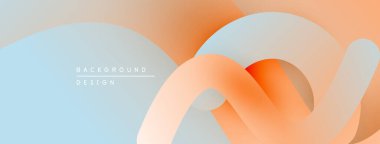 Soyut akışkan şekiller, pastel renkler. Yumuşak gradyanlar dinamik görsel deneyimler yaratır. Minimalist tasarım, modern estetik.