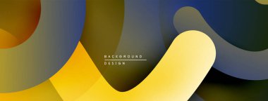 Soyut şekiller örtüşür, dinamik görsel etki yaratır. Renkler düzgün bir şekilde harmanlanarak modern estetik sunuyor. Minimalist tasarım.