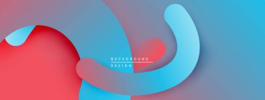 Soyut katmanlar örtüşüyor, dinamik görsel akış yaratıyor. Kırmızı, mavi renkler mor renkle harmanlanır. Modern tasarım ögesi.