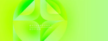 Parlak yeşil soyut arka plan. Sıvı şekiller üst üste binerek, dinamik görsel efekt yaratır. Modern tasarım elemanları.