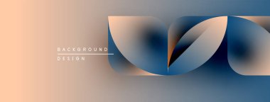 Soyut tasarım akışkan şekiller, değişken renkler. Şeftali, mavi renkler modern görsel efektler yaratır. Minimalist stil.