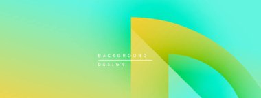 Soyut eğim arkaplanı. Sarı, turkuaz renkler düzgün bir şekilde harmanlanır. Minimalist tasarım metin örtüsü, basit şekiller içerir. Modern estetik.