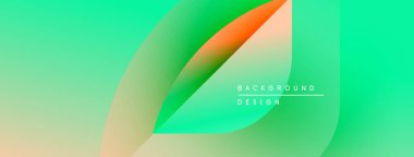 Soyut gradyanlar katmanlı şekiller oluştururlar. Yumuşak renkler karışır, dinamik görsel etki yaratır. Metin kaplamalı minimalist tasarım.