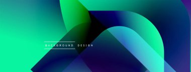 Soyut eğim arkaplanı. Üst üste binen şekiller dinamik görsel efekt yaratır. Metin arka plan tasarımı okur. Modern, canlı renk şeması.