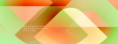 Soyut geometrik tasarım. Yumuşak eğimler, üst üste binen şekiller modern görsel doku oluşturur. Açık sarı, turuncu renkler baskın bileşim..