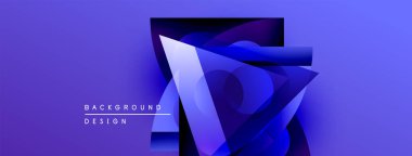 Soyut mavi tasarım geometrik şekiller, gradyanlar, gölgeler içerir. Sunumlar ve dijital sanat için modern arkaplan uygun.