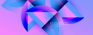 Soyut geometrik şekiller canlı pembeleri, mavileri, morları harmanlarlar. Modern tasarım dinamik görsel deneyim yaratır. Arkaplan metni arkaplan tasarımı okur.