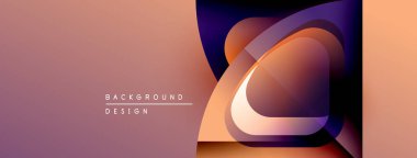 Soyut tasarım katmanlı şekiller, gradyan renkler. Sıcak tonlar baskın, modern görsel efekt yaratıyor. Mevcut en küçük metin.