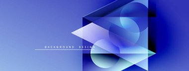 Soyut mavi tasarım, üst üste binen geometrik şekiller, gradyanlar, çizgiler. Arka planlar ve sunumlar için modern estetik.