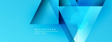 Soyut mavi tasarım katmanlı geometrik şekiller, gradyanlar, şeffaf daireler. Sunumlar ve web siteleri için modern arkaplan uygun.