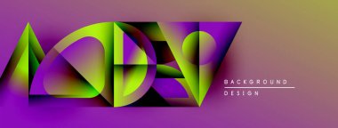 Soyut geometrik şekiller, canlı renklerin karışımı. Modern tasarım elementleri dinamik görsel etki yaratır. Gradyan arkaplan derinliği arttırır.